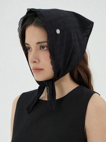 VA 커브드 오벌 메탈 레이스 반다나 블랙