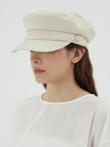VA 커브드 스터드 마도로스 캡 크림