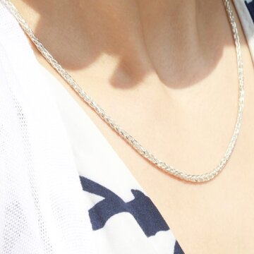 스피커 3~4mm 은목걸이