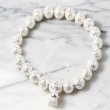 염주 불교 8~10mm 은팔찌