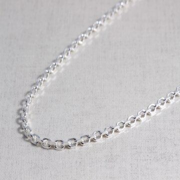 각줄 3mm~4mm 은목걸이