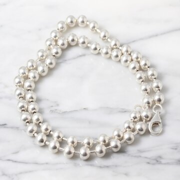 은볼 3mm~5mm 은목걸이