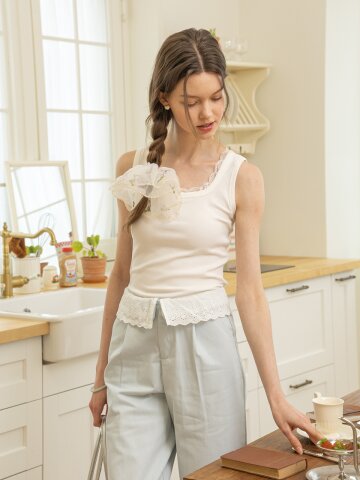 DD_Square neck lace tank top_3color