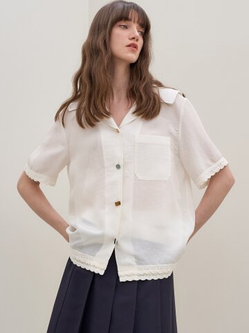 SAILOR LACE BLOUSE_IVORY