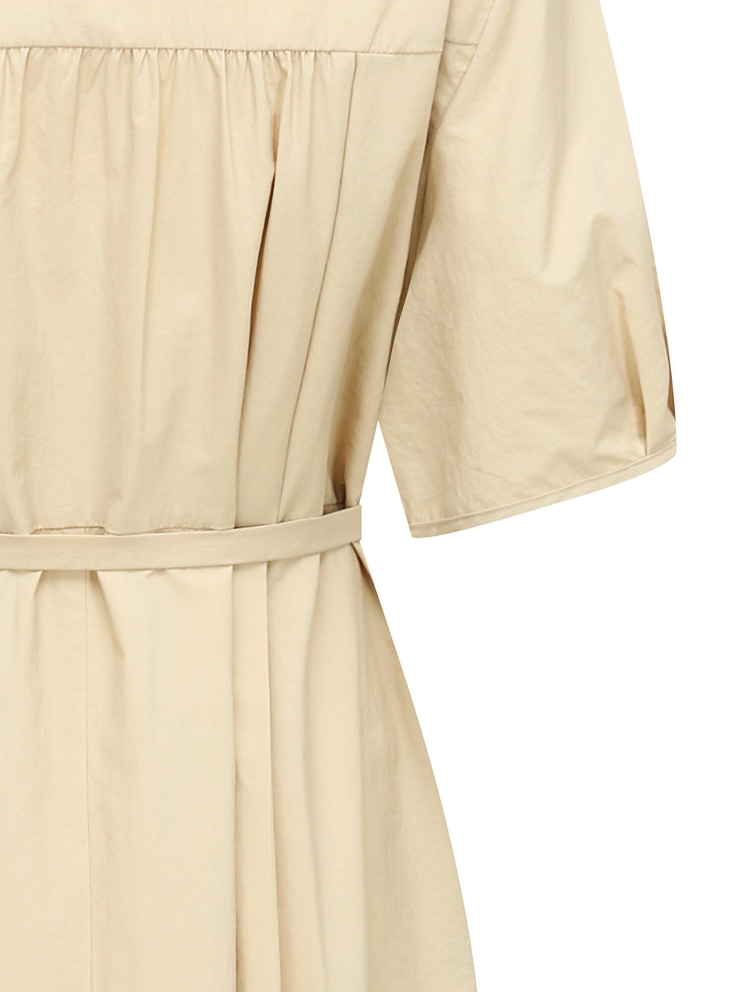 셔링 핀턱 플레어 셔츠 원피스 (BEIGE)