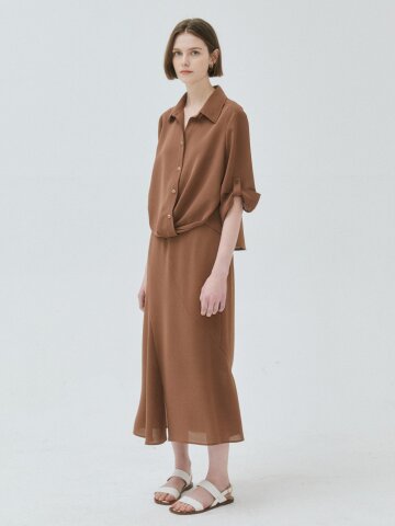 사선 슬릿 머메이드 스커트 