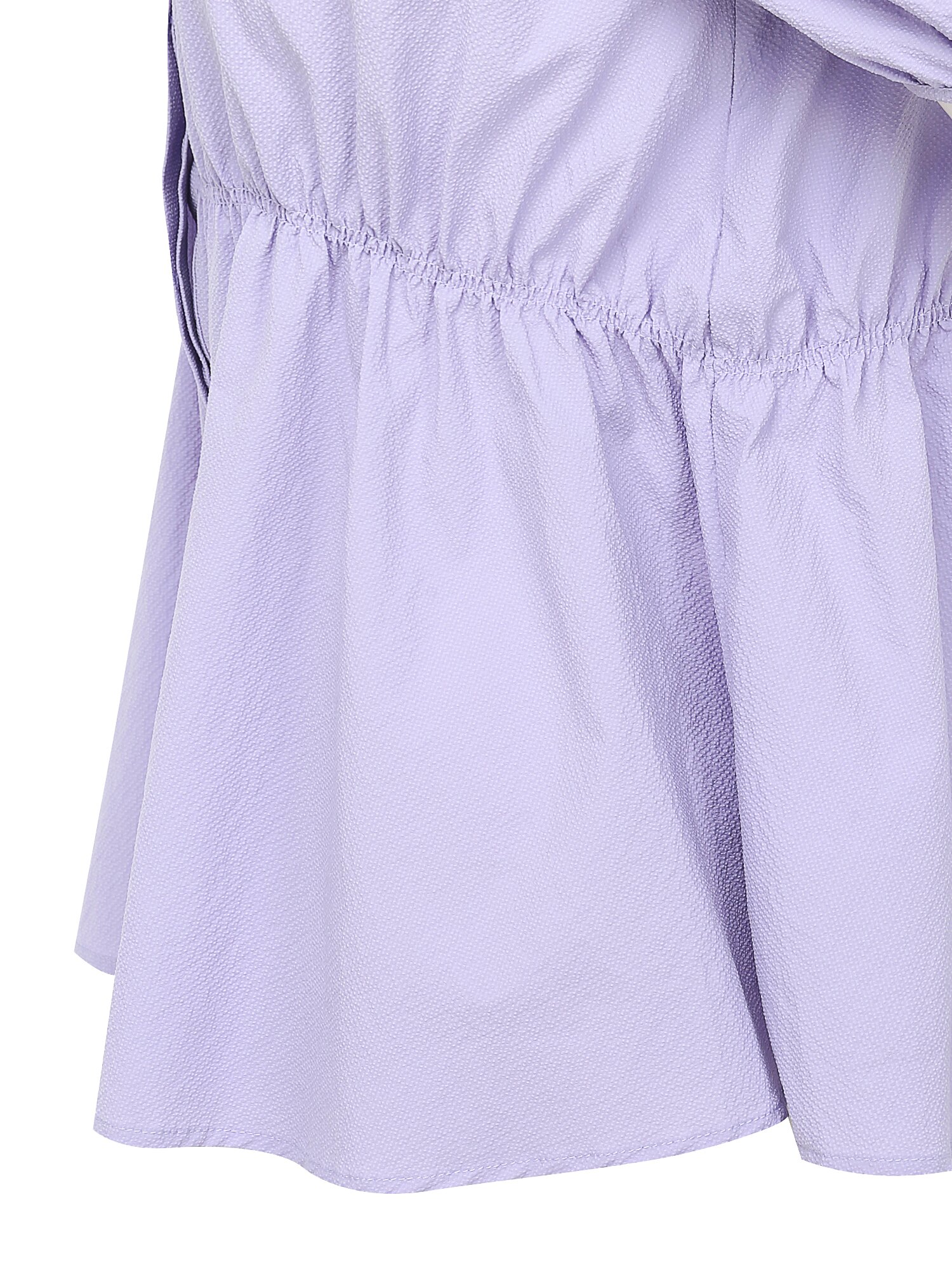 셔링 퍼프 플레어 블라우스 (LILAC)