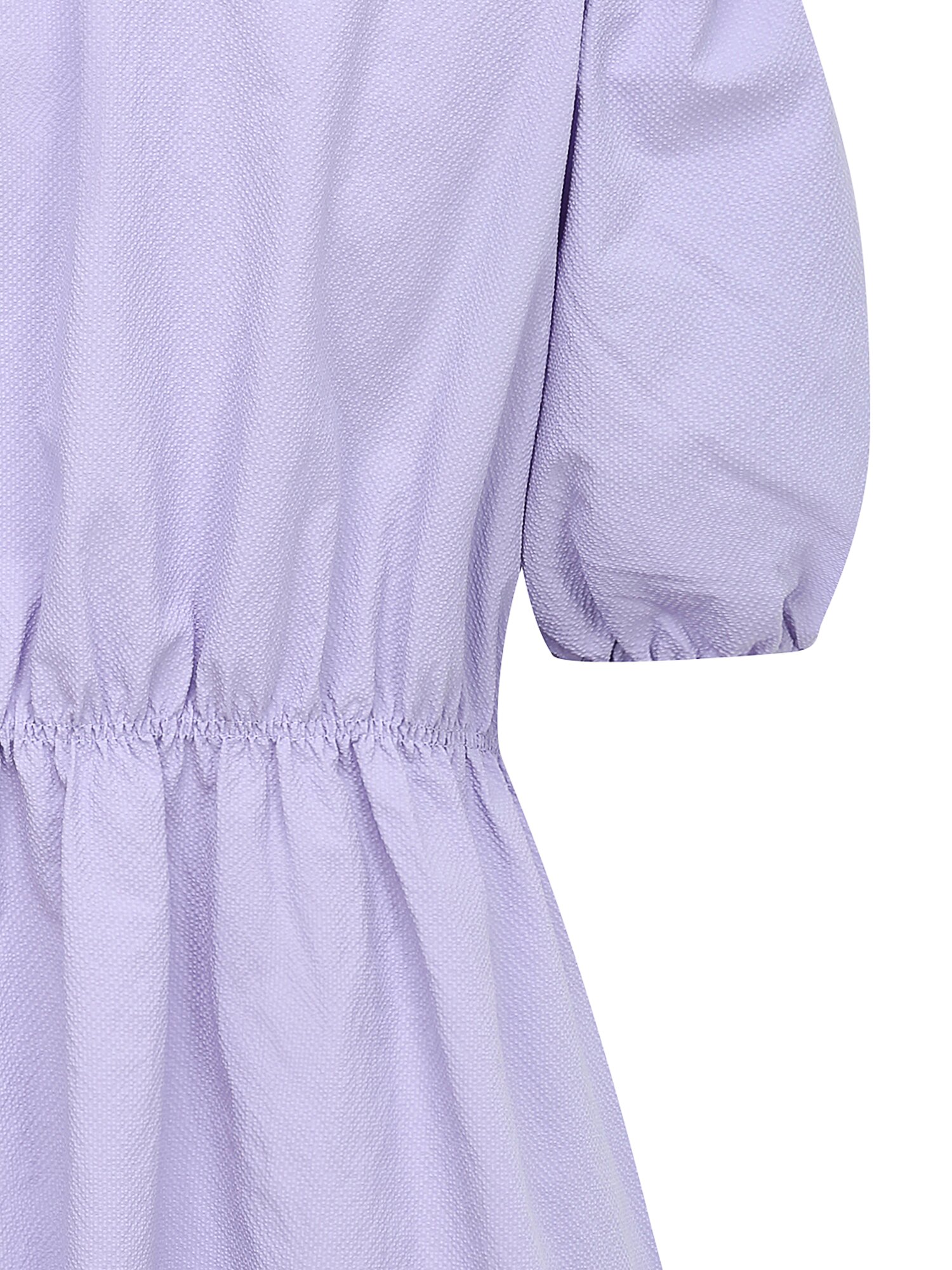 셔링 퍼프 플레어 블라우스 (LILAC)