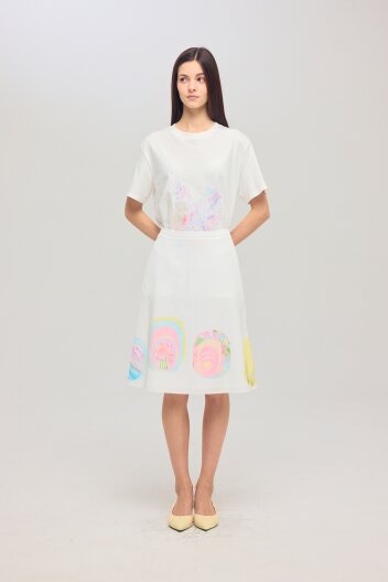 [KYM] 플라워 팝아트 프린티드 스커트