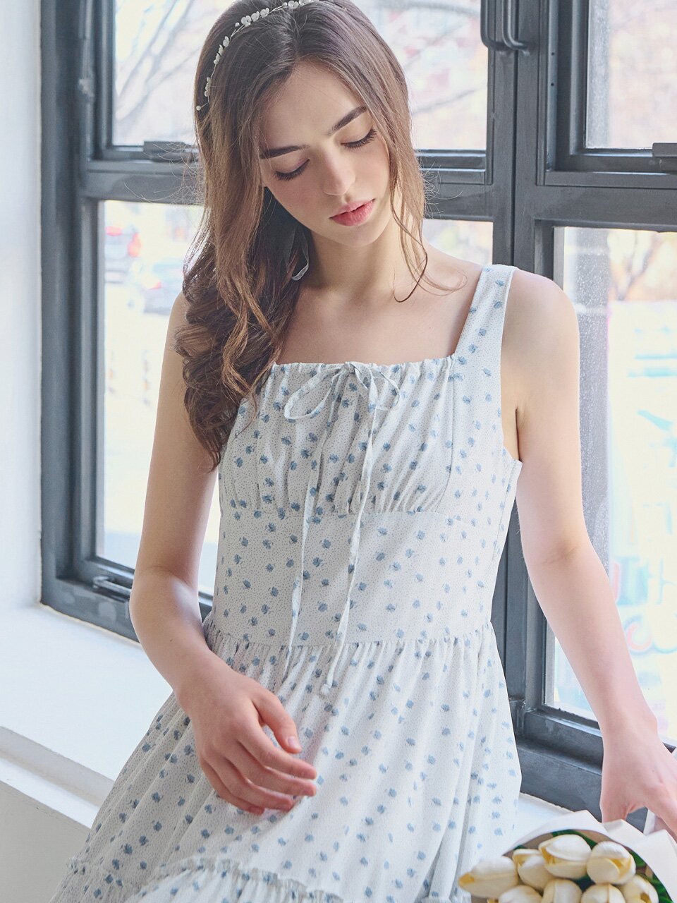 [12차][카리나 착용][컬러추가] Ribbon shirring sleeveless dress_5 Colors