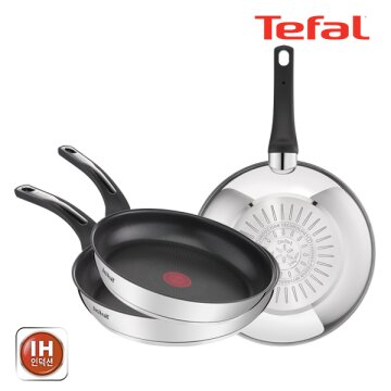 테팔 팬&냄비 인덕션 스테인리스 스틸 뉴 이모션 3종세트 (프라이팬 20cm + 24cm + 볶음팬 28cm)