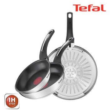 테팔 팬&냄비 인덕션 스테인리스 스틸 뉴 이모션 3종세트 (프라이팬 18cm + 24cm + 28cm)