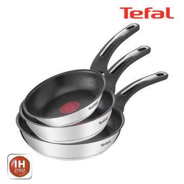 테팔 팬&냄비 인덕션 스테인리스 스틸 뉴 이모션 3종세트 (프라이팬 18cm + 20cm + 24cm)