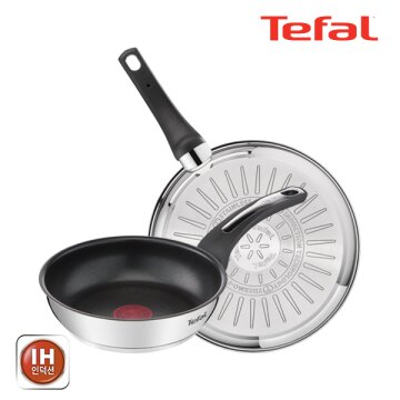 테팔 팬&냄비 인덕션 스테인리스 스틸 뉴 이모션 2종세트 (프라이팬 20cm + 28cm)