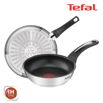 테팔 팬&냄비 인덕션 스테인리스 스틸 뉴 이모션 2종세트 (프라이팬 20cm + 24cm)