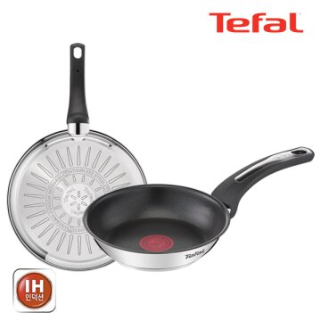 테팔 팬&냄비 인덕션 스테인리스 스틸 뉴 이모션 2종세트 (프라이팬 18cm + 24cm)