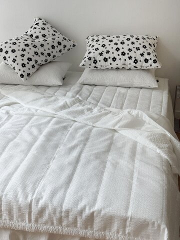 쿨 듀라론+시어서커 양면 냉감 여름차렵이불