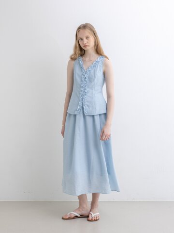 WD_Pattern vest top and skirt two-piece set_2color