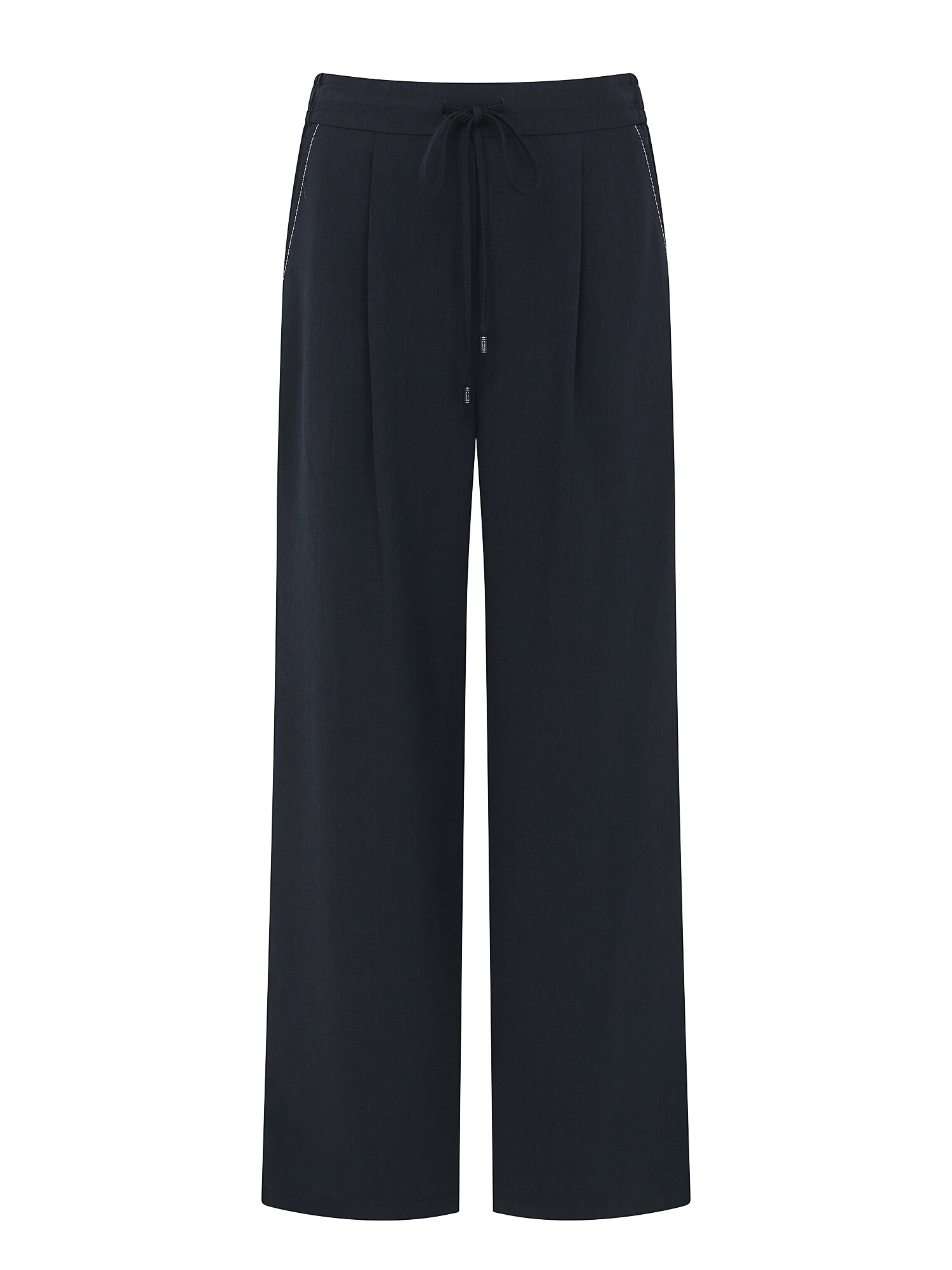 스티치 스트링 백 밴딩 팬츠 (DARK INDIGO)