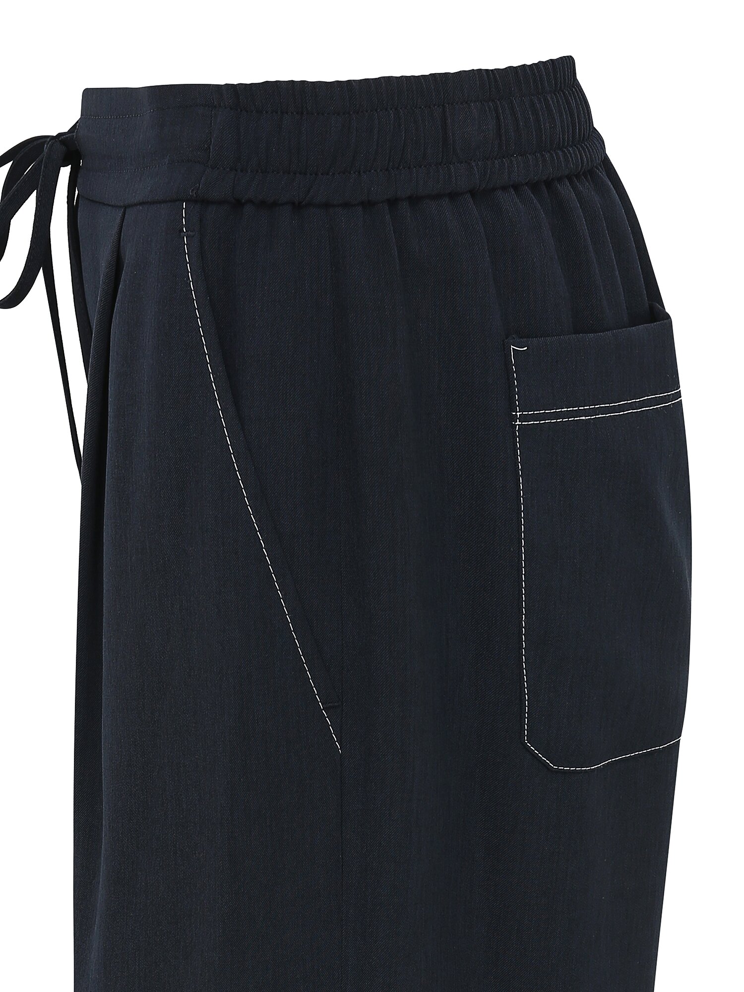 스티치 스트링 백 밴딩 팬츠 (DARK INDIGO)