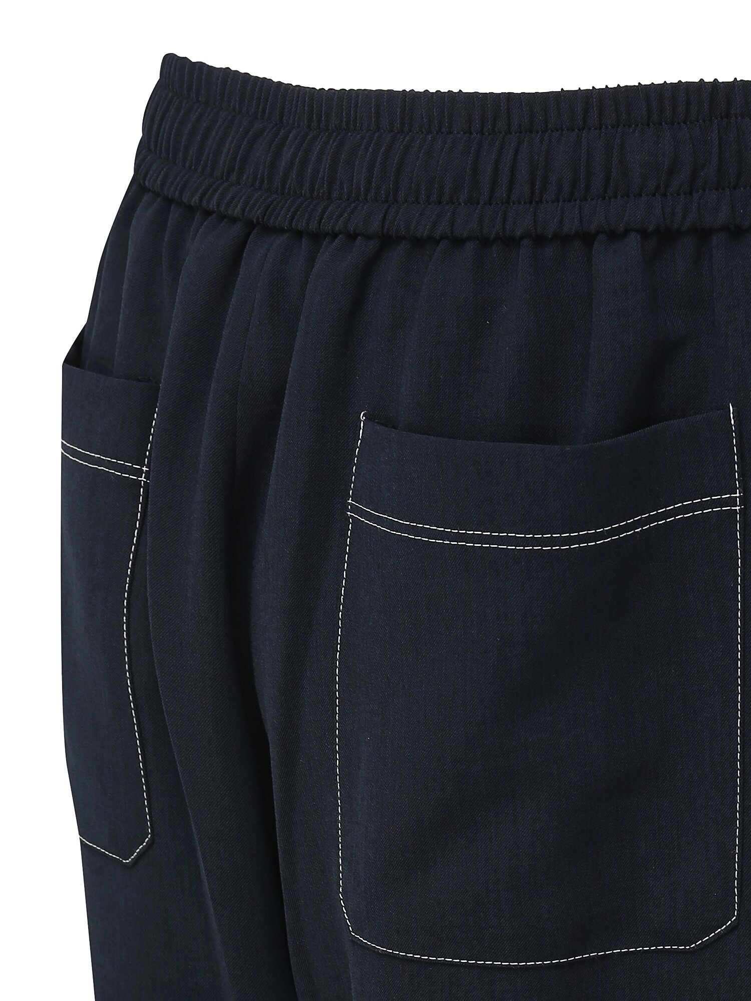 스티치 스트링 백 밴딩 팬츠 (DARK INDIGO)