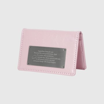 보네르 탄생석 각인 명함 카드지갑-pink