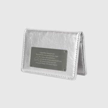 보네르 탄생석 각인 명함 카드지갑-silver