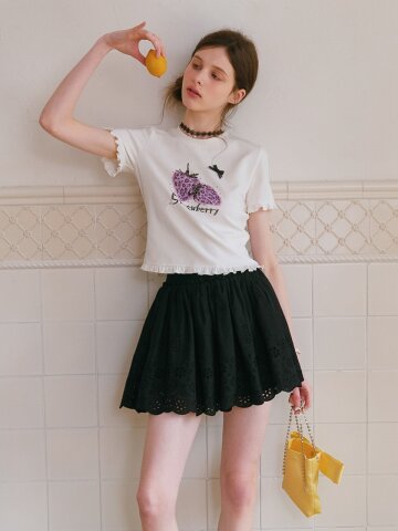 Cest_Embroidery banding skirt