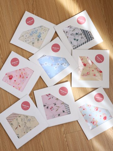 [선물포장] 베리 플라워 꽃무늬 패턴 손수건 선물용 포장 단체 선물