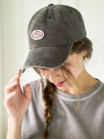 Logo embroidery ball cap - Brown