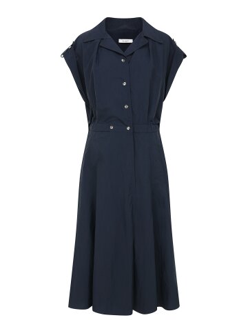 백 플랩 밴딩 플레어 원피스 