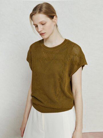 썸머 크로쉐 패턴 니트 