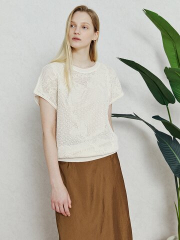 썸머 크로쉐 패턴 니트 