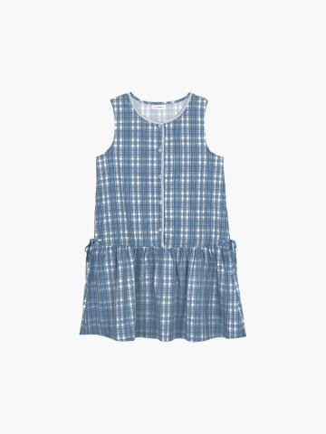 COOL CHECK DRESS_SKY BLUE