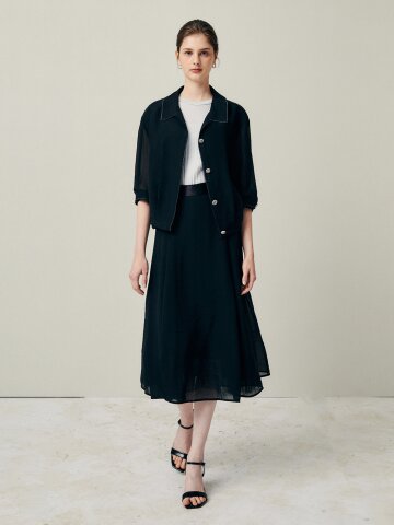 플로우 무드 롱 스커트 