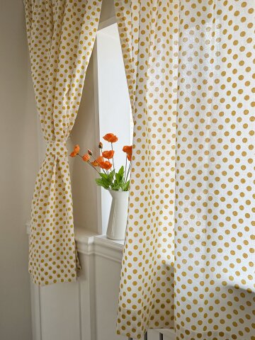 멜로디 도트 포인트 커튼 2COLOR