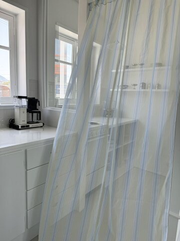 블루 레몬에이드 쉬폰 커튼