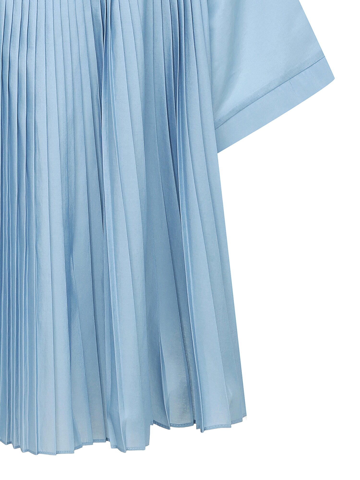 오간자 백 플리츠 블라우스 (SKY BLUE)