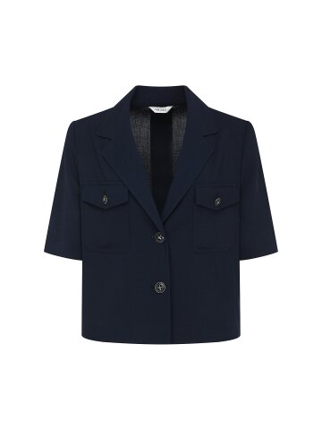 플랩 포켓 싱글 크롭 재킷 