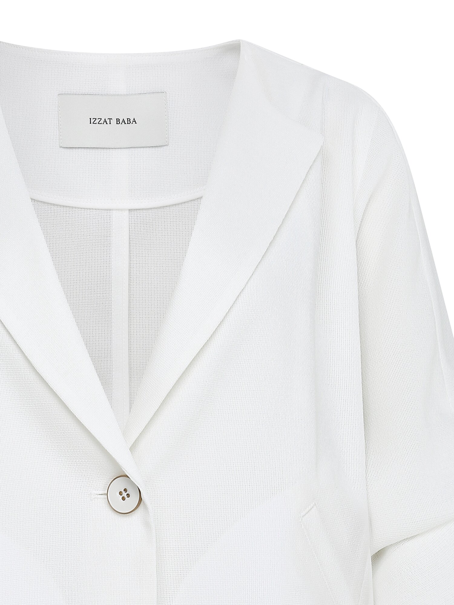 루즈핏 칼라리스 라펠 재킷 (WHITE)