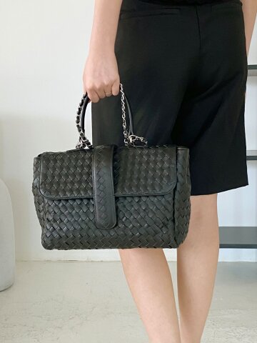 천연가죽 타임리스 위빙 투웨이 토트백 GBW-0026