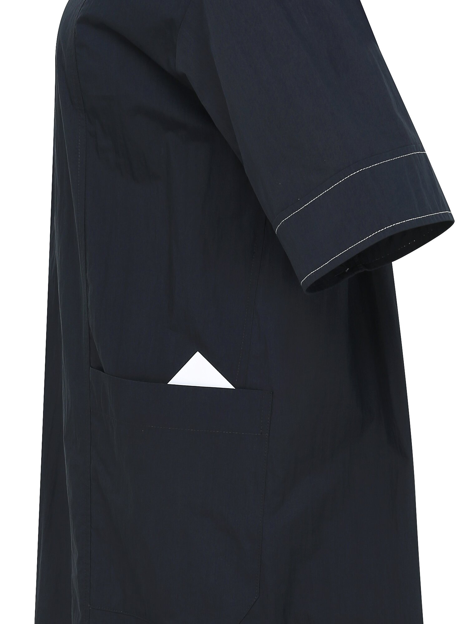 아웃 포켓 오픈 칼라 원피스 (NAVY)