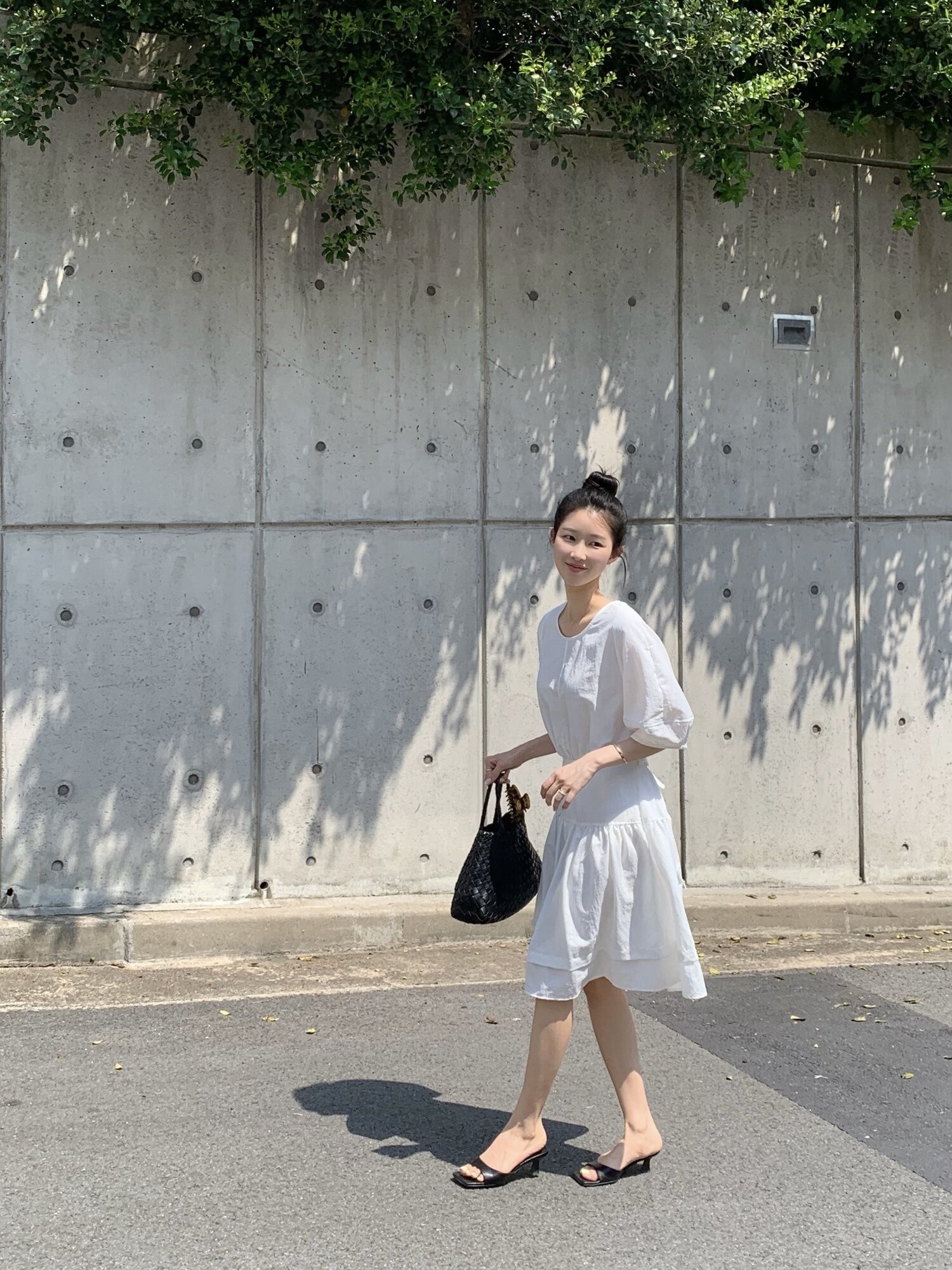 텐셀 티어드 볼륨원피스