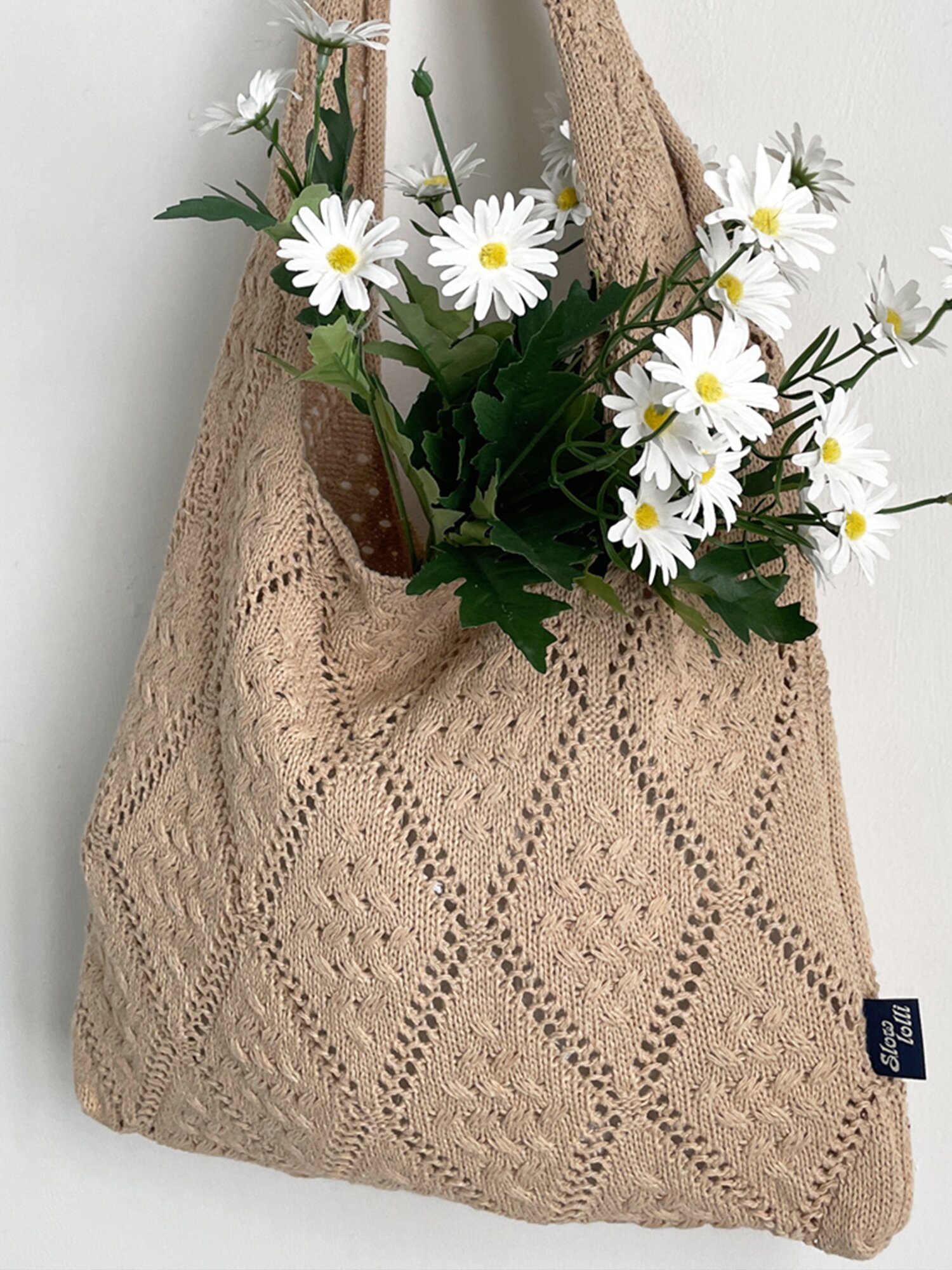 Cozy Crochet Bag - Beige
