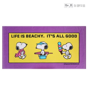 송월타올 스누피 라이프50 비치 타올 타월 1장