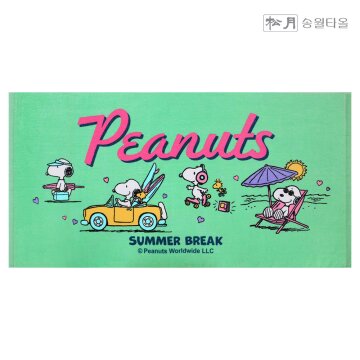 송월타올 스누피 베케이션50 비치 타올 타월 1장