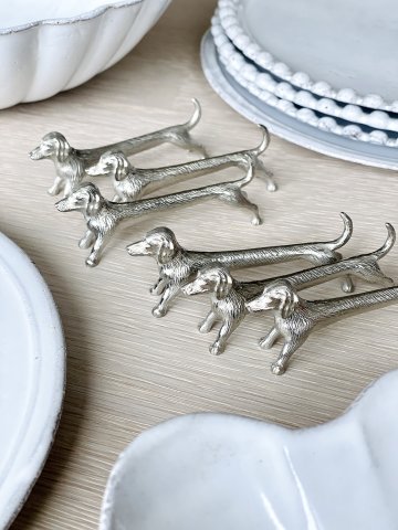 강아지 주석 수저받침