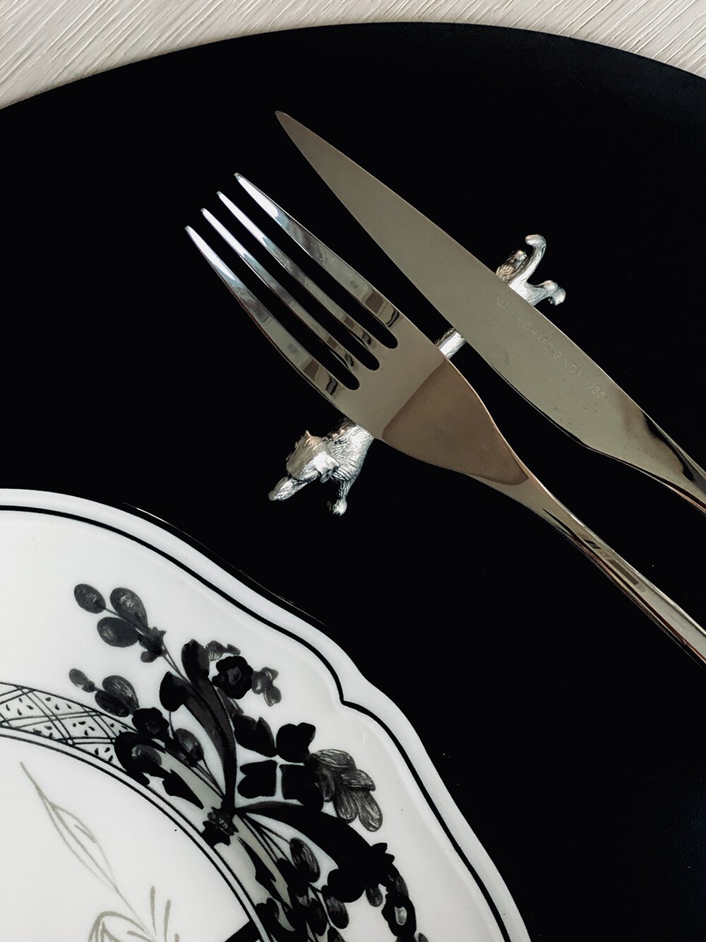 강아지 주석 수저받침