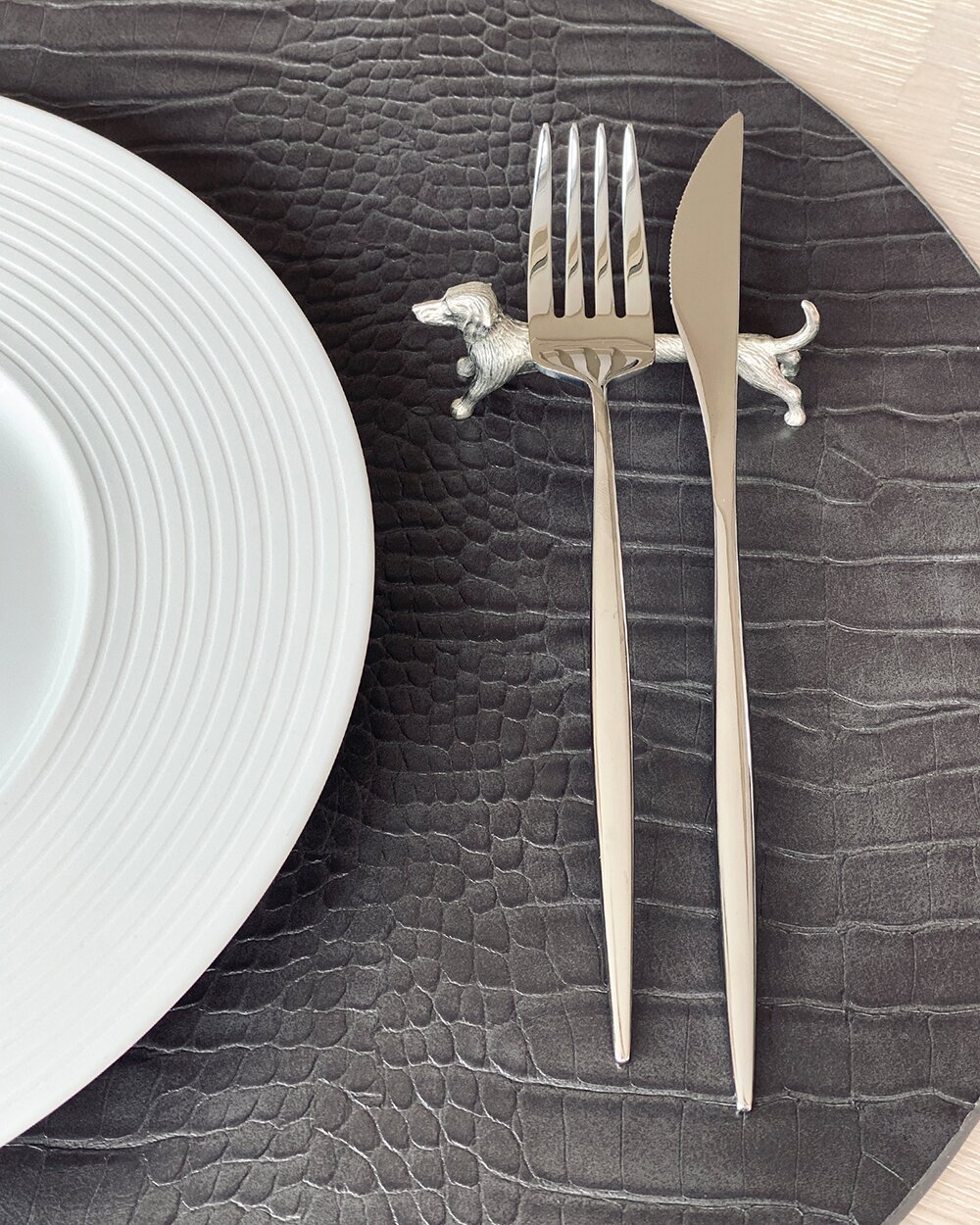 강아지 주석 수저받침