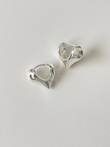 ELA 07 원터치 하트 귀걸이 (gold/silver)